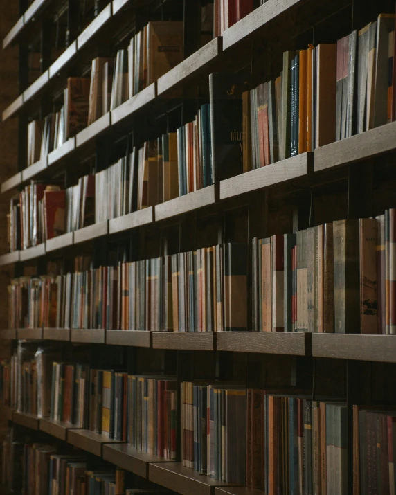a large bookshelf full of books filled with books
