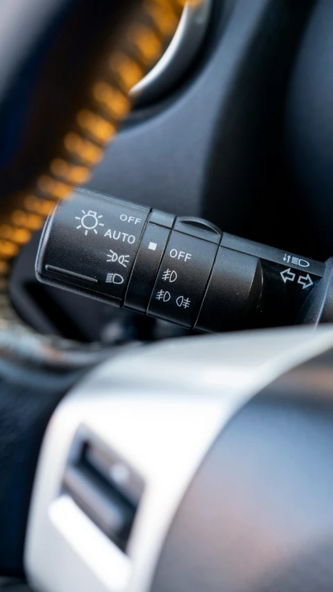 car gear shift ons on the dashboard of a car