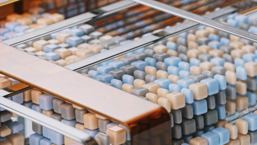 a closeup of a machine that is spinning colorful objects