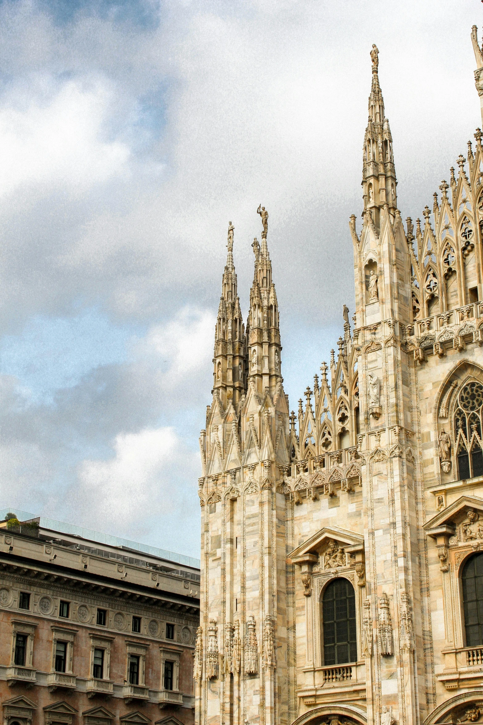 large cathedrals next to each other in an urban setting