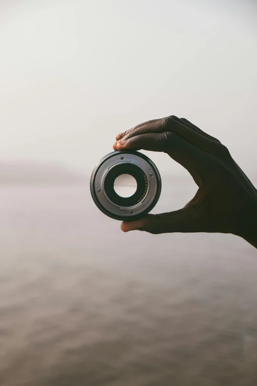 a person holding their camera and taking a picture