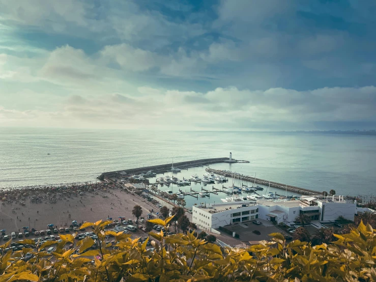 an aerial s of an oceanfront area