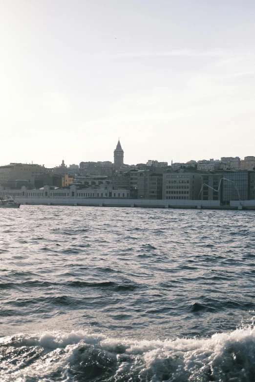 this is an image of some buildings and water