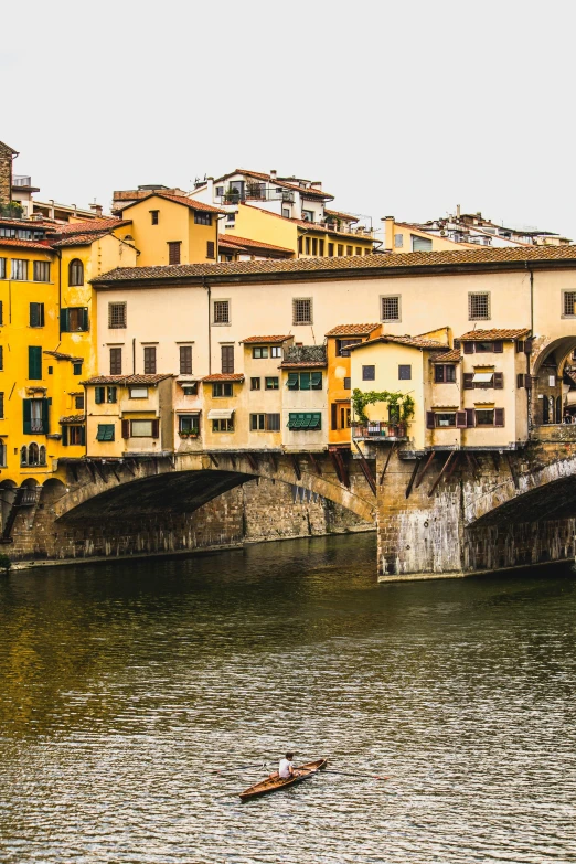 a city filled with lots of tall buildings and stone bridges