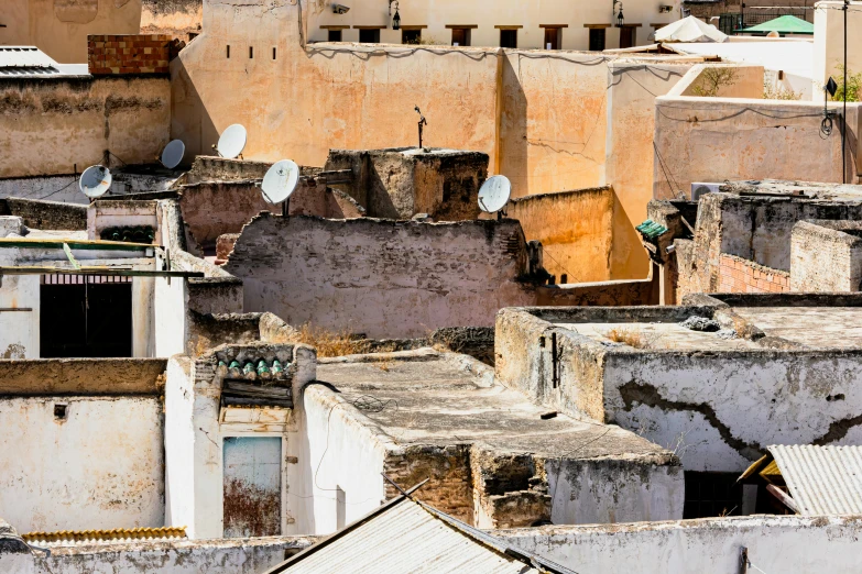 many houses are shown and the roofs are brown