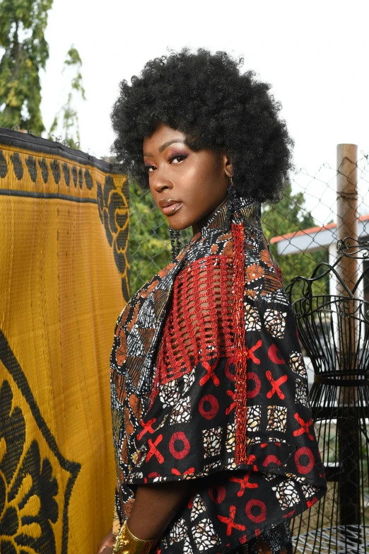 an image of a woman that has afro hair