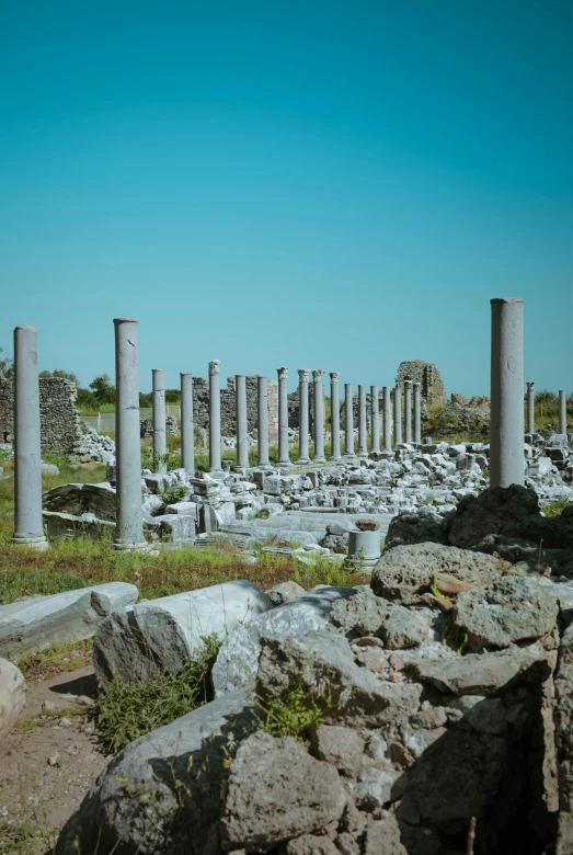 ancient ruins on a sunny day with no people