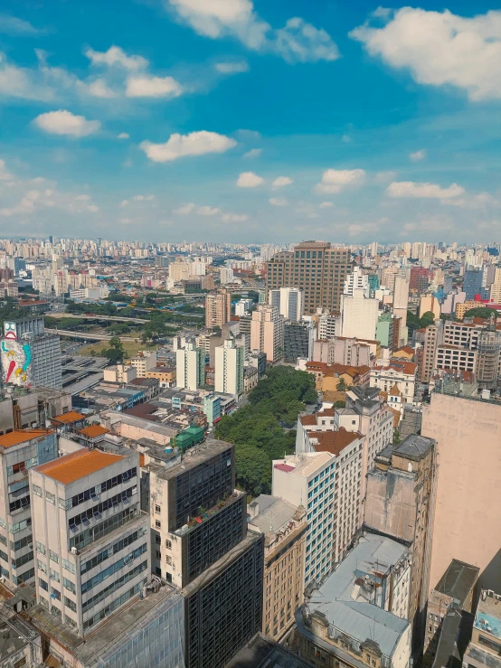 a view of an urban area, taken from high up