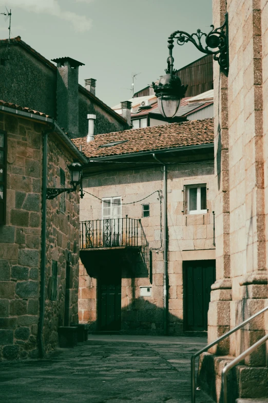 the entrance to an old building in europe