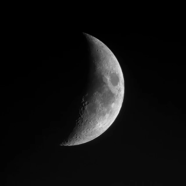 half moon during the dark night of the day