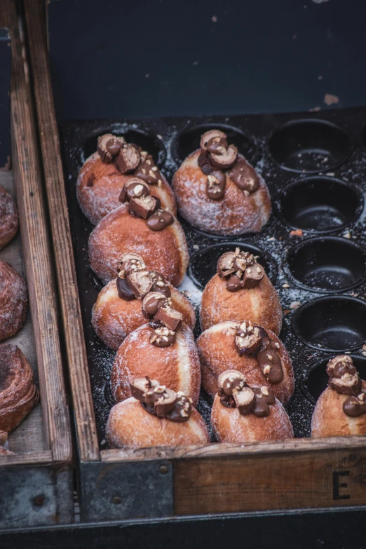 some small pastries that have been placed in a baking tray