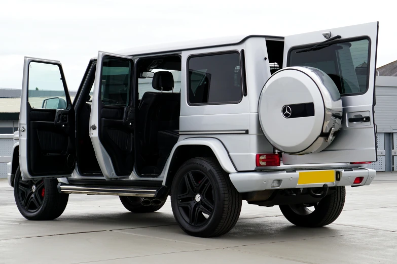 the jeep is equipped with no wheels and is parked