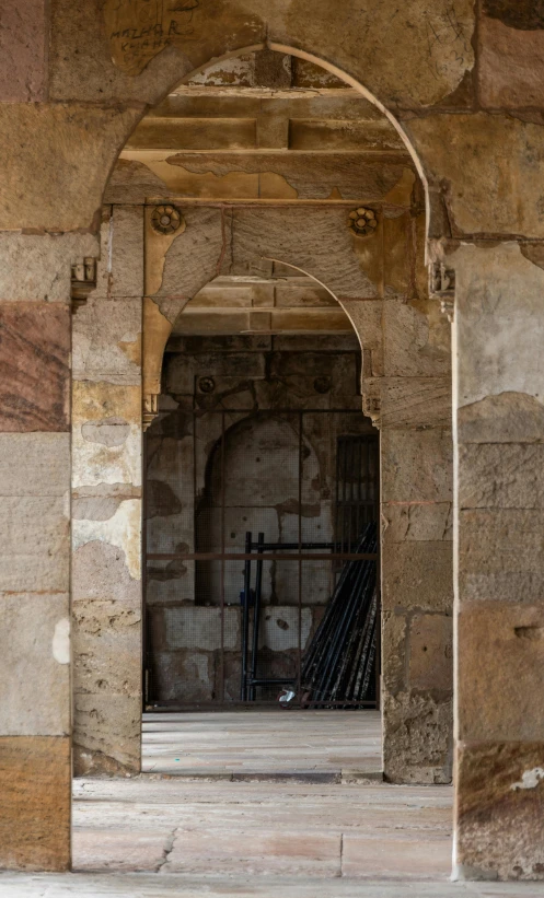 a large archway leading into the middle of a building