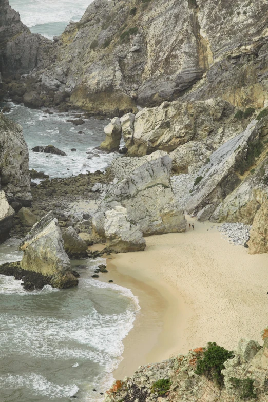 a po taken of a rocky coast with people