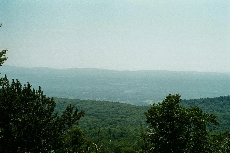 the view from an overlook point on a cloudy day