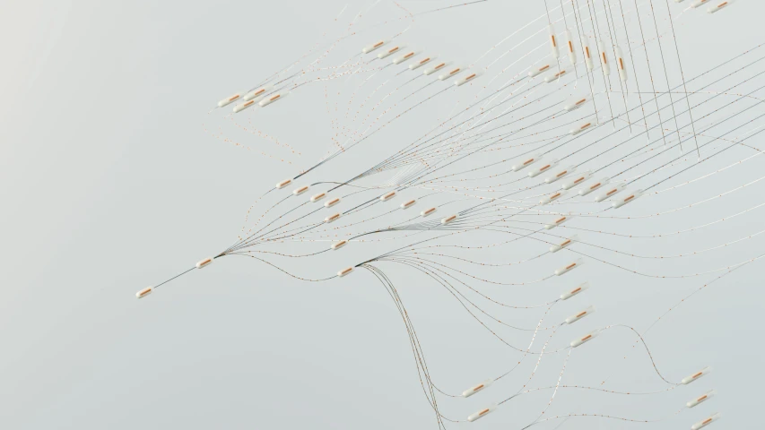 a white plane flying through a sky filled with lots of drops