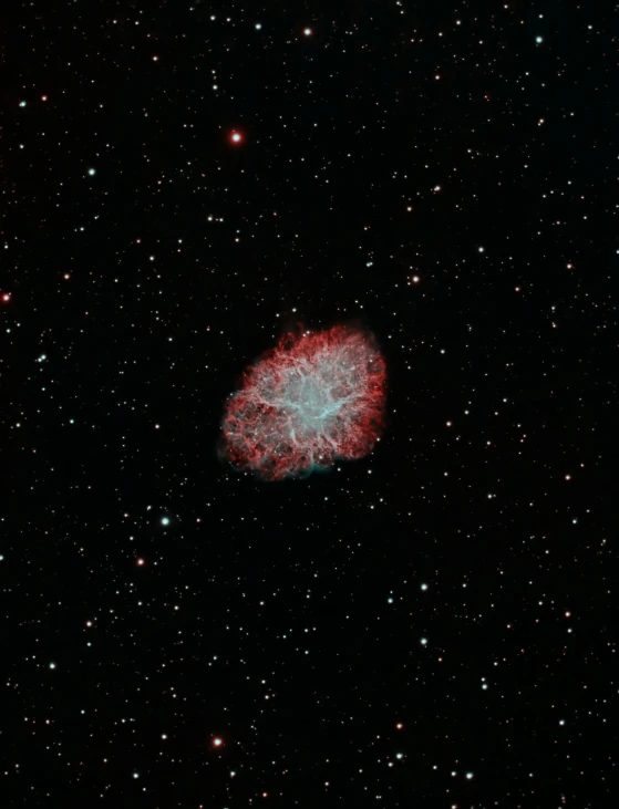 the crabfish star in the middle of the night sky