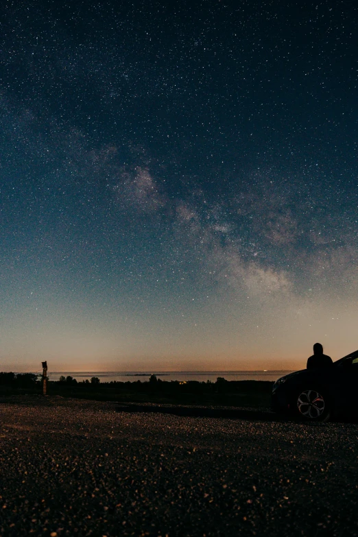 a night sky filled with lots of stars