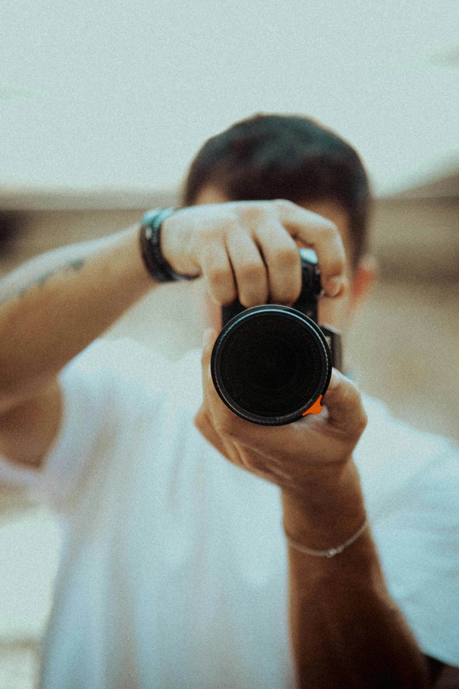 a man taking a po with his camera