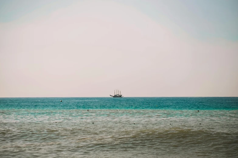 a boat that is out in the ocean