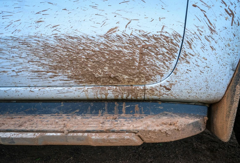 this is a dirty truck bumper and it has been scratched