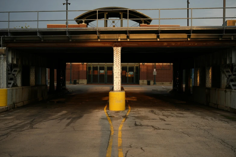 a train traveling over a bridge in a tunnel