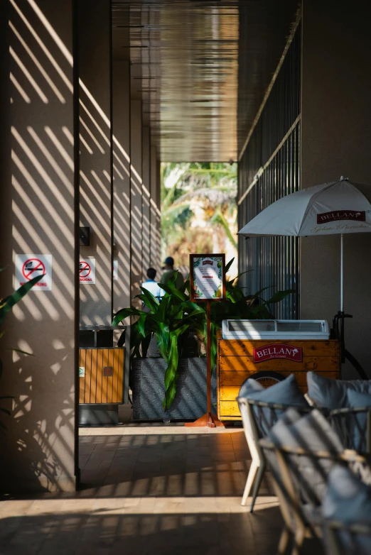 view of inside room with sun shining on the floor and table