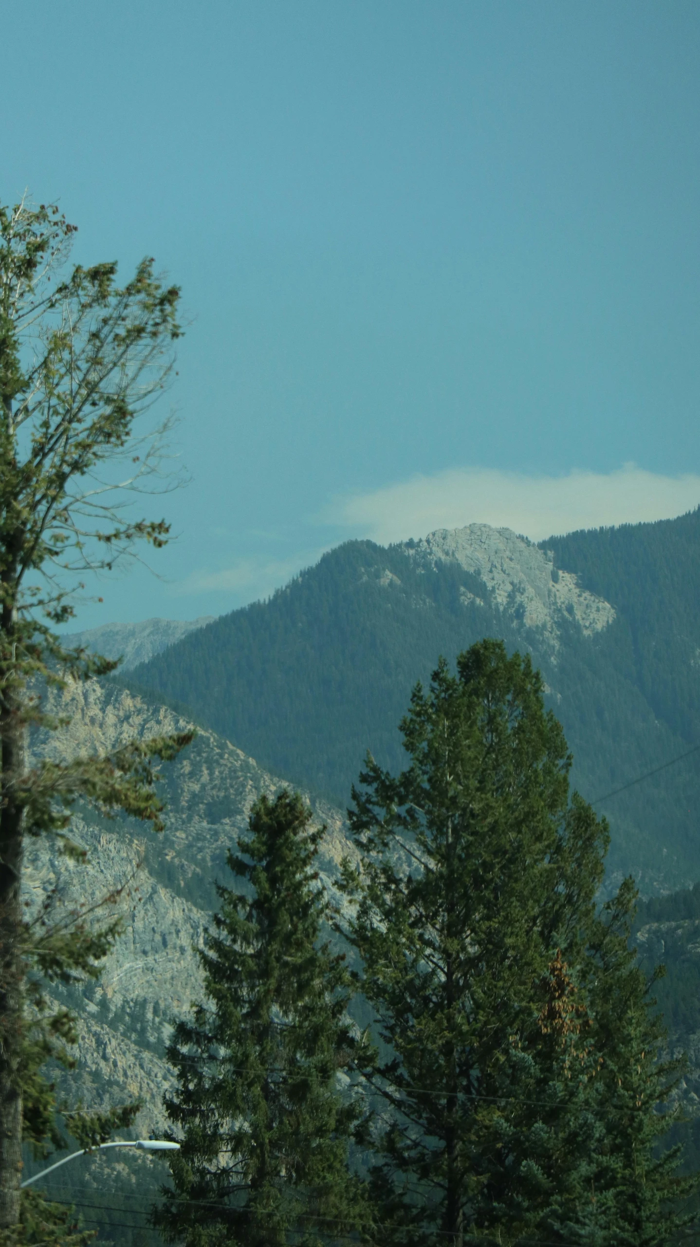 a mountain that has some snow on it