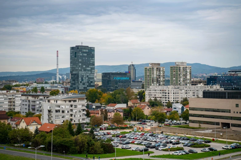 a large city with tall buildings and lots of traffic