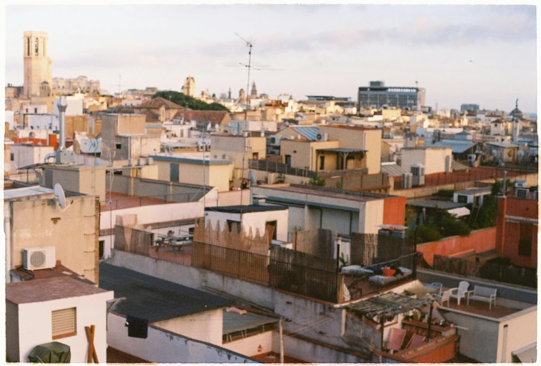 a view of an area with buildings and a crane