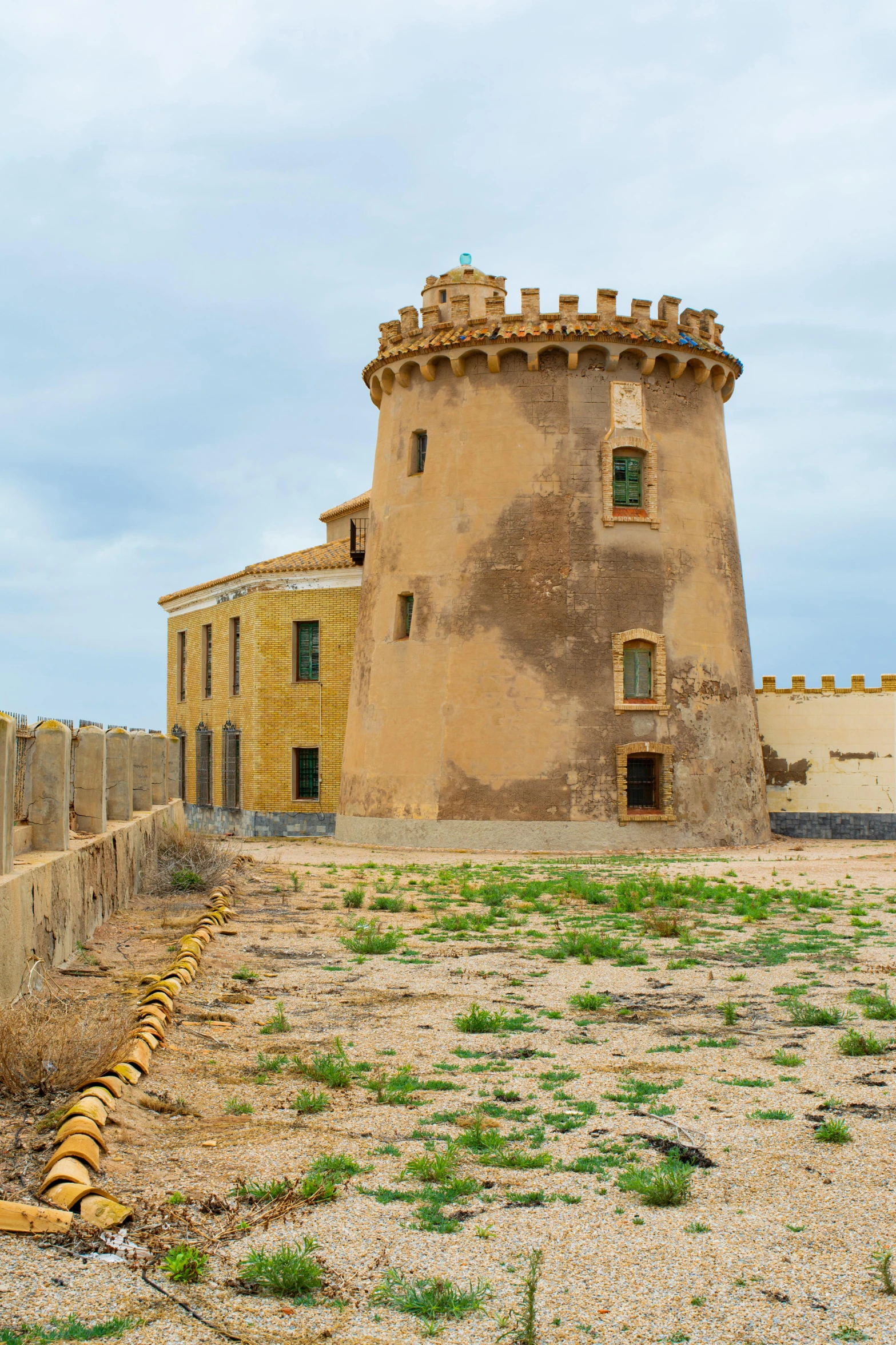 old abandoned castle sitting on a hill top