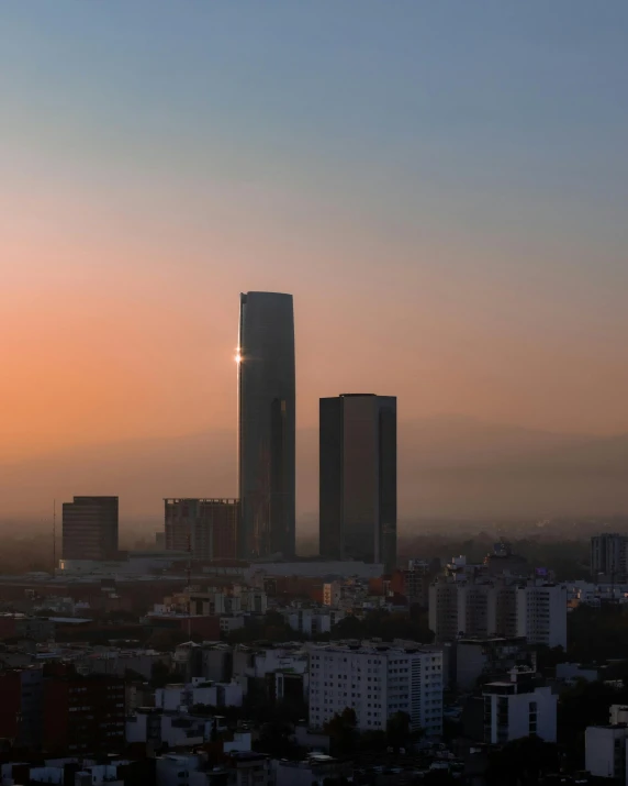 view of city skyline in the early afternoon