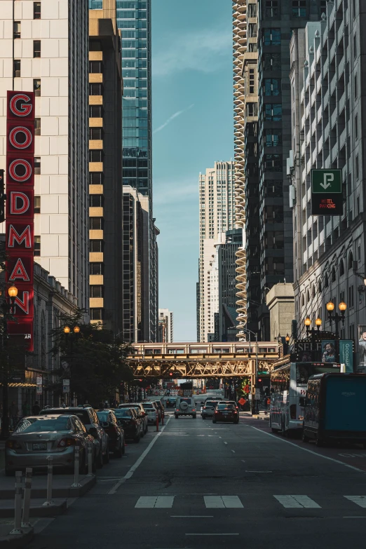 the view down the road toward the city