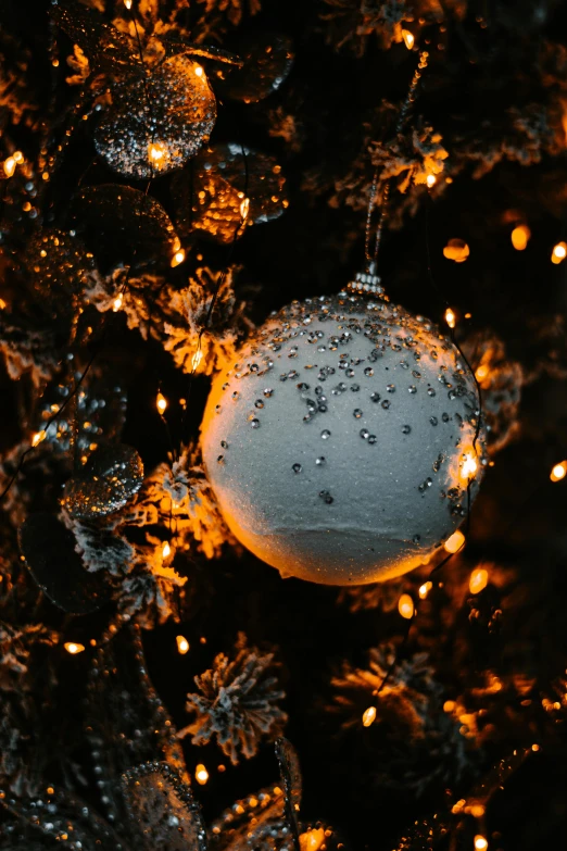 a close - up of a decorated christmas tree