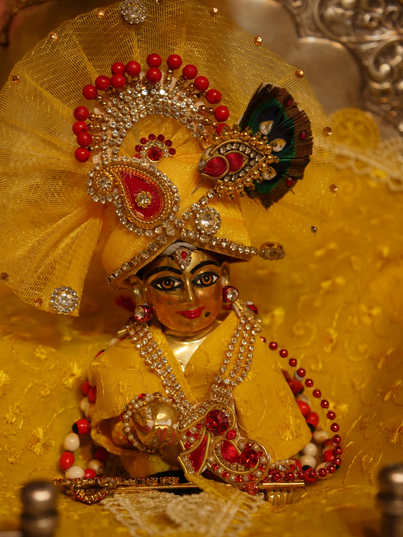 closeup of a performer with elaborate make up and costume