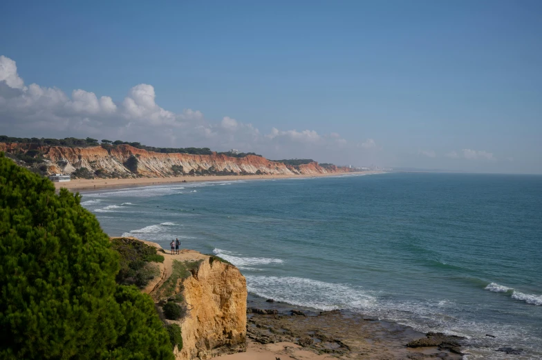 a beach and beach area next to the ocean