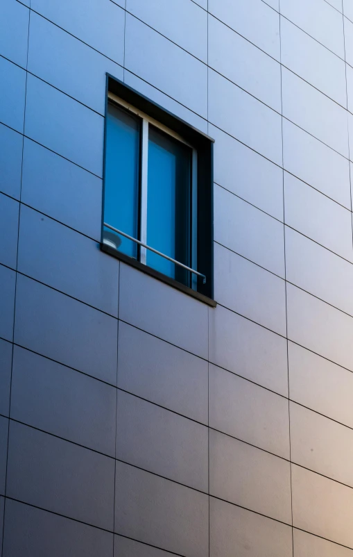 a window is visible from a window sill