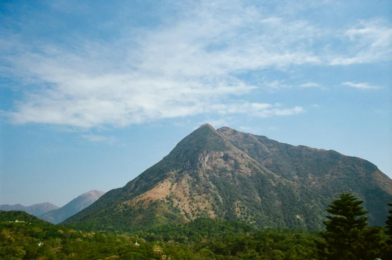 a large mountain covered in very tall mountains