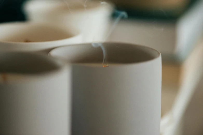 coffee or tea steaming from a coffee mug