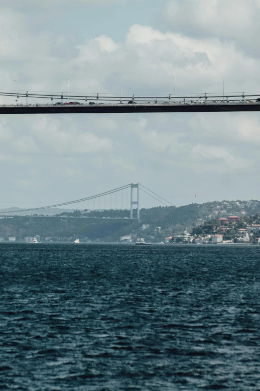 a very long bridge crossing over the water