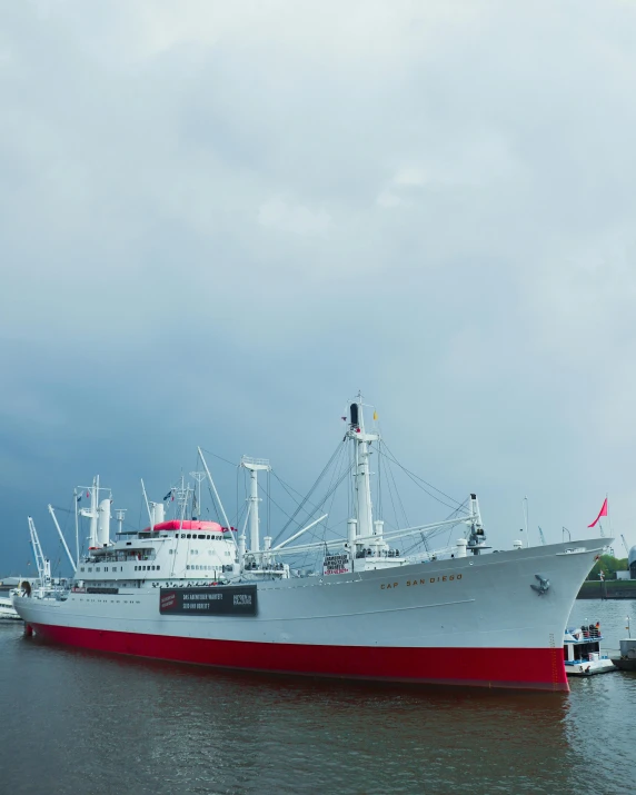 a large boat that is docked in the water