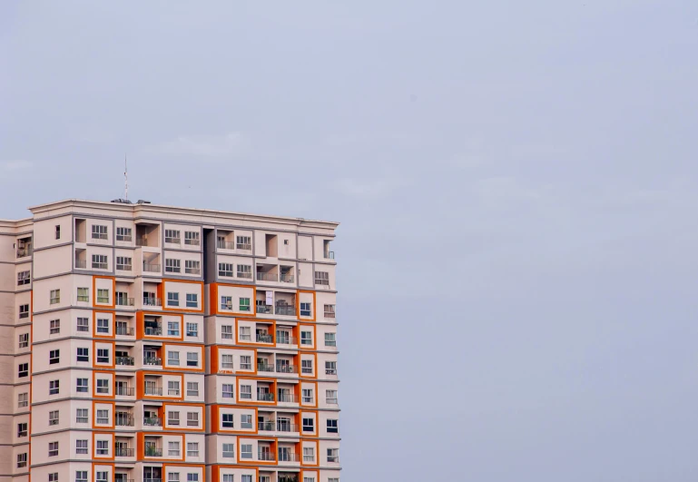 a very tall building with lots of windows