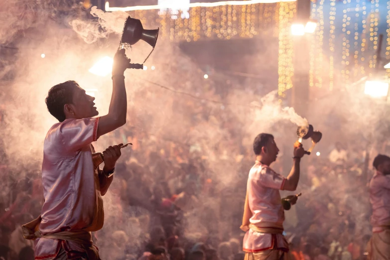 an indian event being held during the night