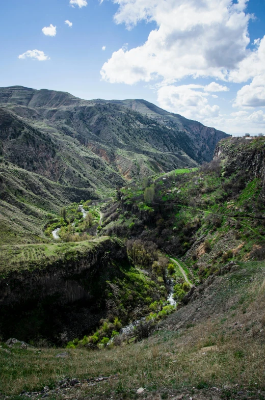 there are many green mountains in this area