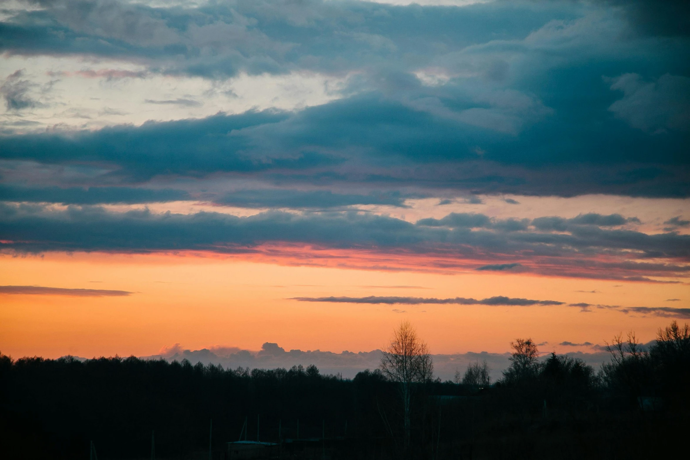 there are many different clouds in the sky