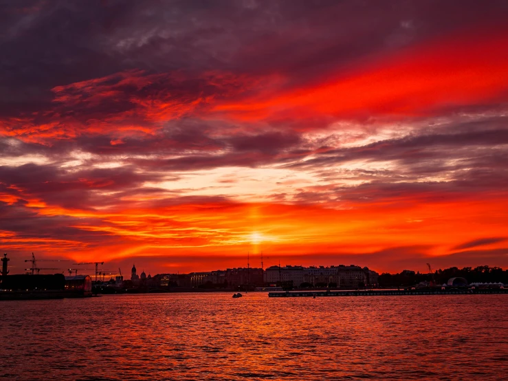 a beautiful sunset over a body of water