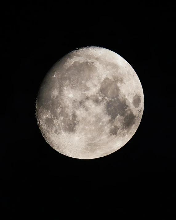 the full moon on a black night with no clouds