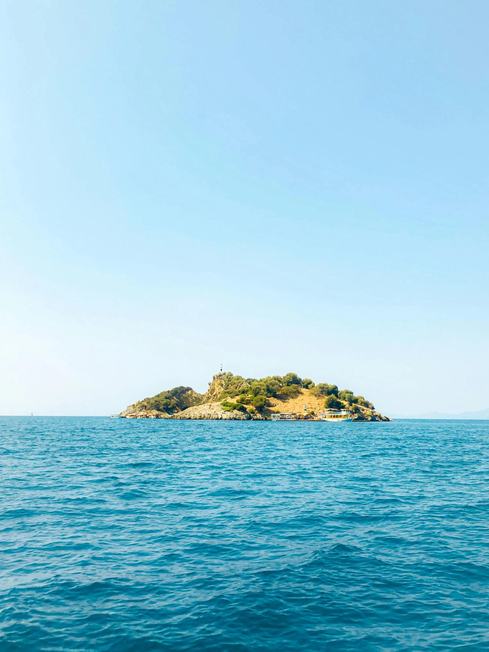 an island on a small lake in the middle of nowhere