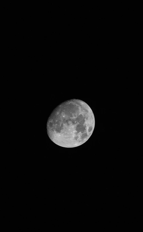 a large half moon shines in the dark sky