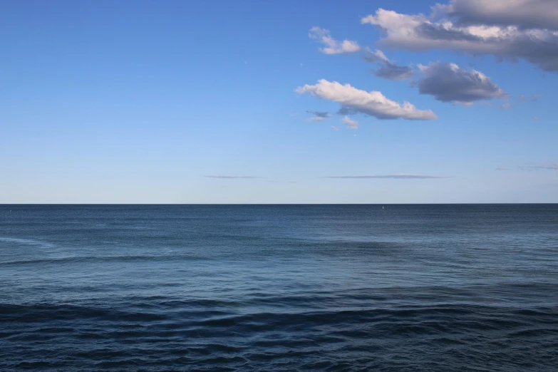 water, sky and clouds on a clear day